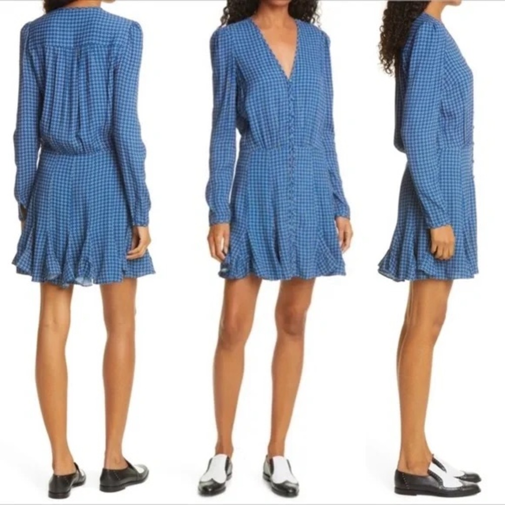 NWT Riggins Blue & Black Dress | VERONICA BEARD SZ 4